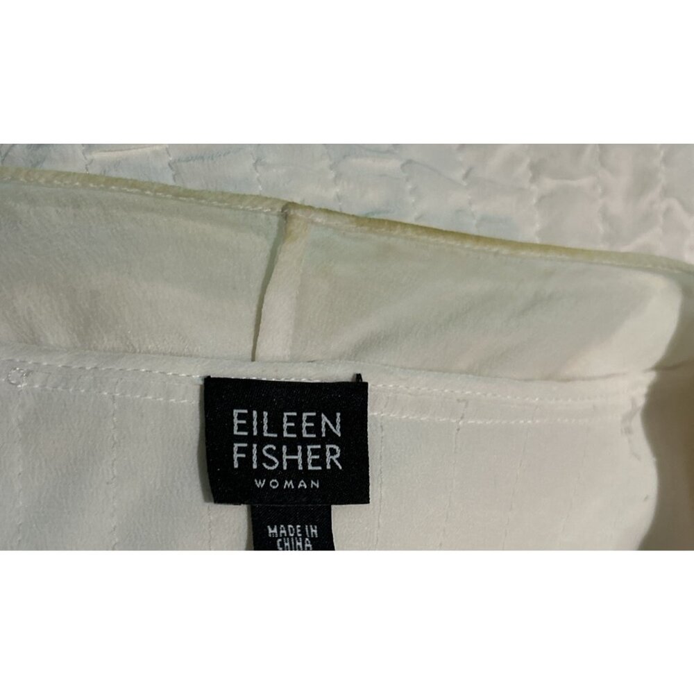 EILEEN FISHER Silk Quilted Boxy Jacket Cream Quiet Luxury Neutral Size 3X Plus - Picture 12 of 13